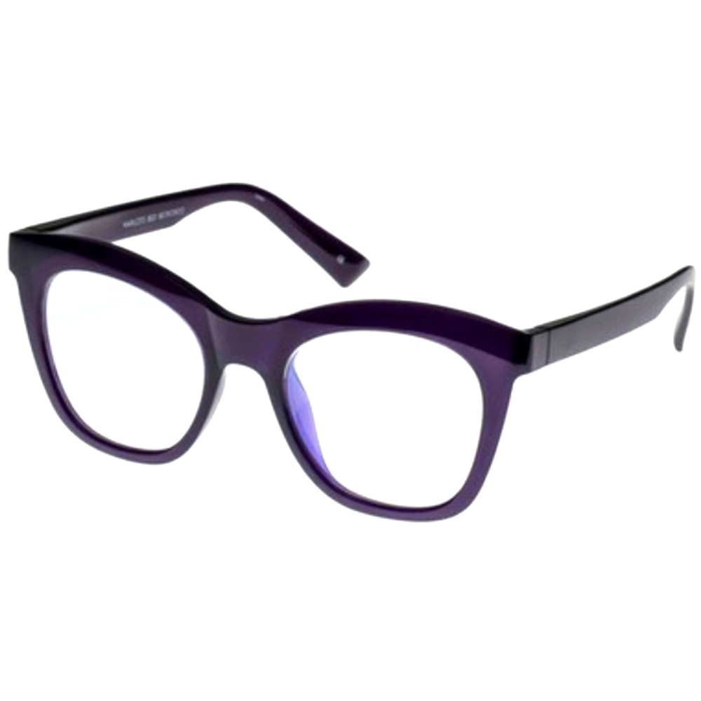 THE BOOK CLUB Harlot's Bed Deep Purple Blue Light Square Reading Glasses
